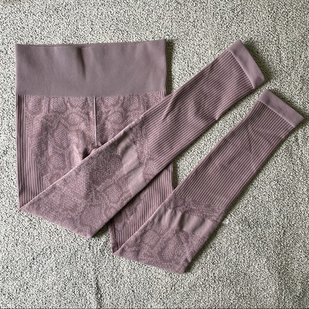 Varley Quincy Tights Deauville pink Snake size XS